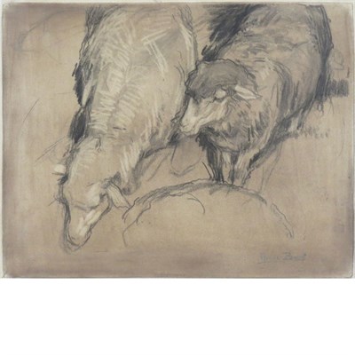 Lot 1 - American School 19th/20th Century Two Sheep...