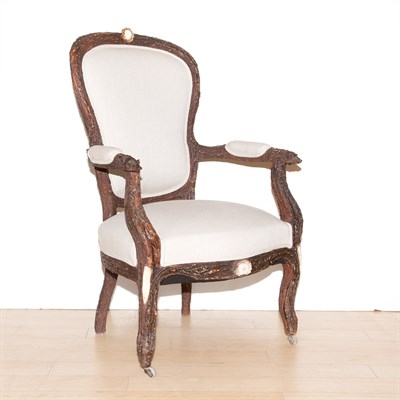 Lot 305 - German Faux Antler Armchair 19th Century