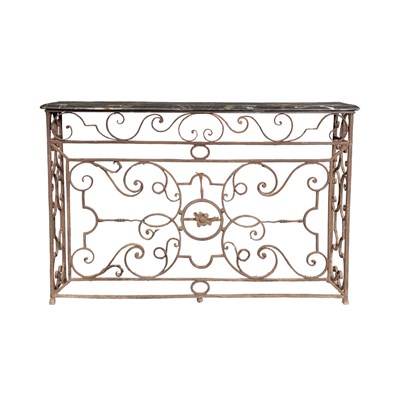 Lot 107 - Continental Wrought Iron Side Table Probably...
