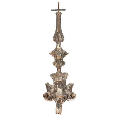Lot 145 - Pair of French Empire Giltwood Pricket Sticks...