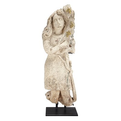 Lot 128 - Continental Stone Fragmentary Figure Probably...