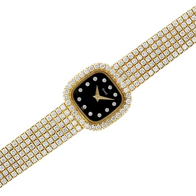 Lot 339 - Lady's Gold and Diamond Wristwatch, Piaget