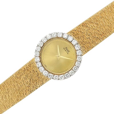Lot 17 - Lady's Gold and Diamond Wristwatch, Piaget