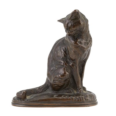 Lot 26 - Antoine-Louis Barye French, 1796-1875 Chat...