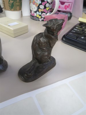 Lot 55 - Emmanuel Fremiet French, 1824-1910 Seated Cat...
