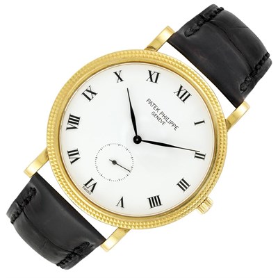 Lot 40 - Gentleman's Gold 'Calatrava' Wristwatch, Patek Philippe