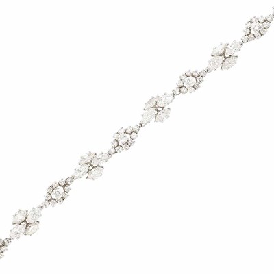 Lot 220 - Platinum and Diamond Bracelet