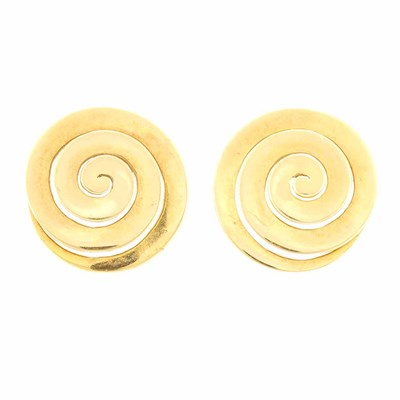 Lot 35 - Pair of Gold Spiral Earclips