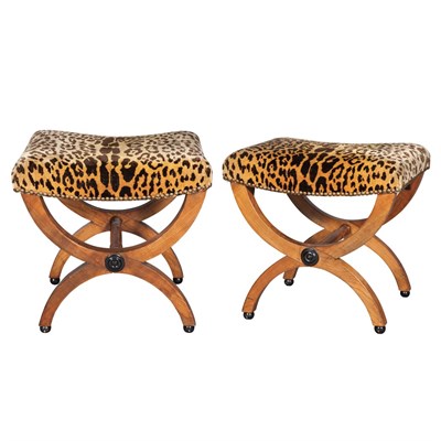 Lot 197 - Pair of Continental Fruitwood and Part...