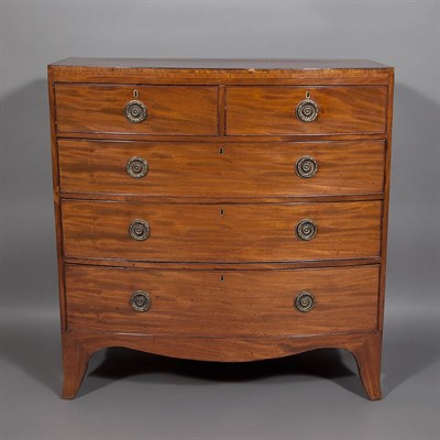 Lot 440 - George III Mahogany Bow Front Chest of Drawers...