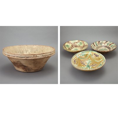 Lot 319 - Group of Four Continental Glazed Pottery Bowls...