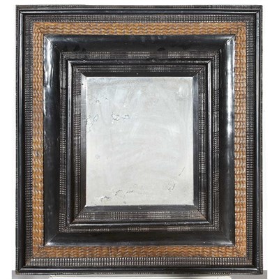 Lot 116 - Flemish Ebonized and Parcel Gilt Frame Height...