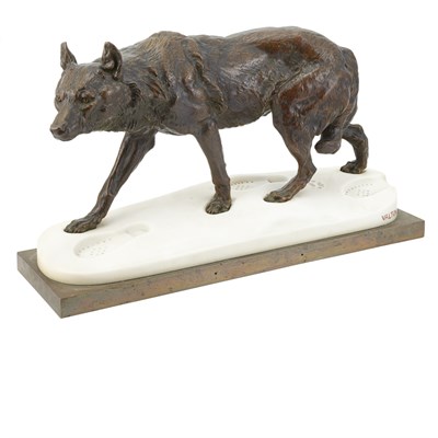 Lot 742 - French Bronze and White Marble Sculpture of a...