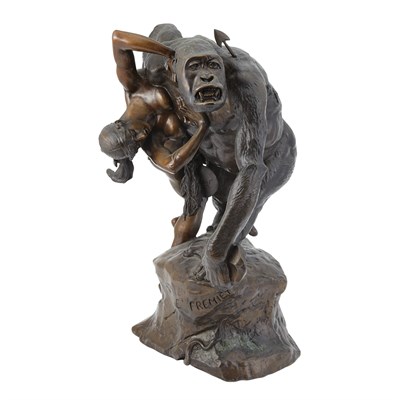 Lot 745 - Bronze Group of a Gorilla Carrying off a Woman...