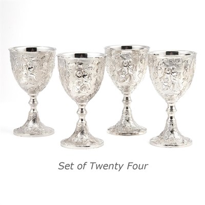Lot 503 - Set of Twenty-Four Silver Plated Goblets Each...