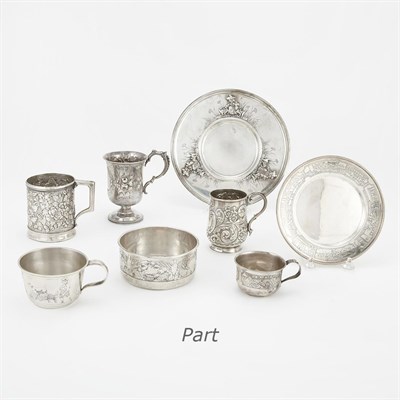 Lot 465 - Group of Sterling Silver Baby Articles...