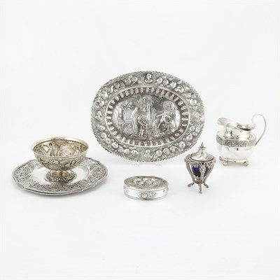 Lot 276 - Group of Continental Silver Table Articles...