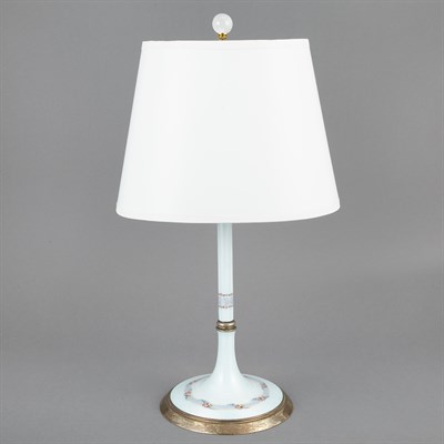 Lot 275 - Continental Silver and Enamel Table Lamp 20th...