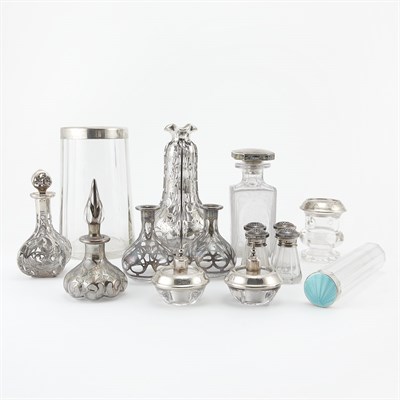 Lot 316 - Group of Silver Mounted and Silver Overlay...