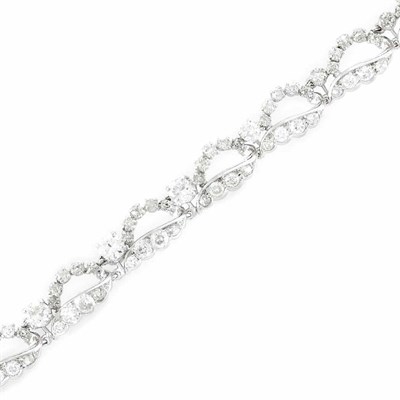 Lot 765 - Platinum and Diamond Bracelet, France