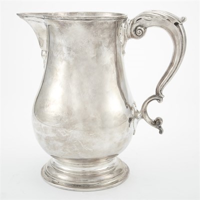 Lot 251 - George III Silver Water Pitcher Charles Wright,...