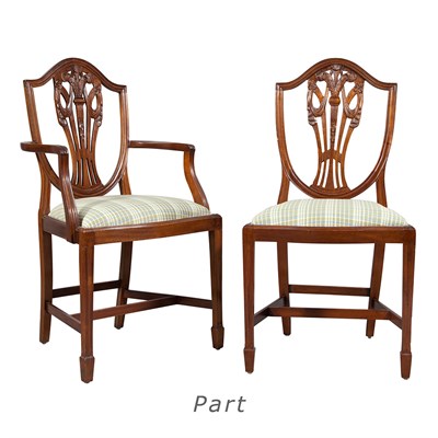 Lot 315 - Set of Six George III Style Mahogany Dining...