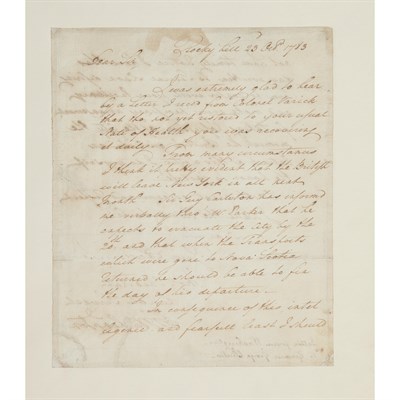 Lot 119 - WASHINGTON, GEORGE Letter signed to New York...