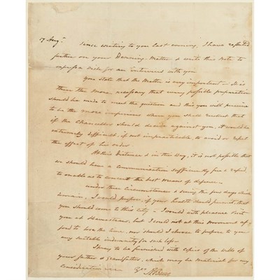 Lot 144 - BURR, AARON Small archive comprising two...