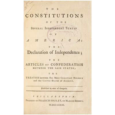 Lot 120 - [CONSTITUTIONS] The Constitutions of Several...