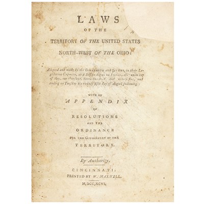 Lot 203 - [NORTHWEST TERRITORY - MAXWELL'S CODE] Laws of...