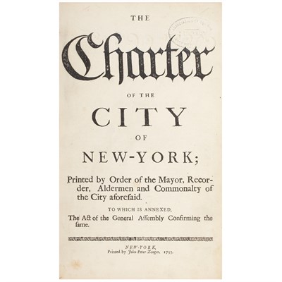Lot 59 - [NEW YORK - MONTGOMERIE CHARTER] The Charter...