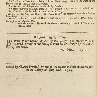 Lot 50 - [NEW YORK] A Journal of the Votes of the...