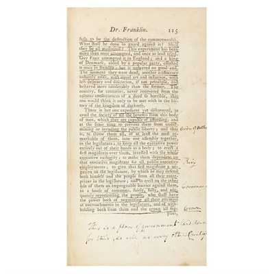 Lot 157 - ADAMS, JOHN A Defence of the Constitutions of...