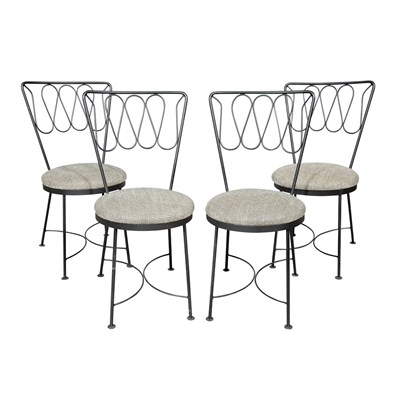Lot 315 - Set of Four Painted Metal Chairs