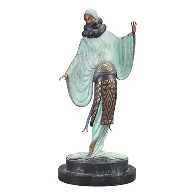Lot 429 - Art Deco Style Cold Painted Bronze Figure...