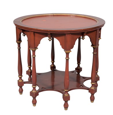Lot 293 - Moorish Style Painted Wood Low Table The...