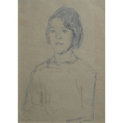 Lot 66 - Gwen John British, 1876-1939 Study of Girl...