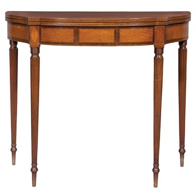 Lot 199 - Federal Inlaid Mahogany Fold-Over Card Table...