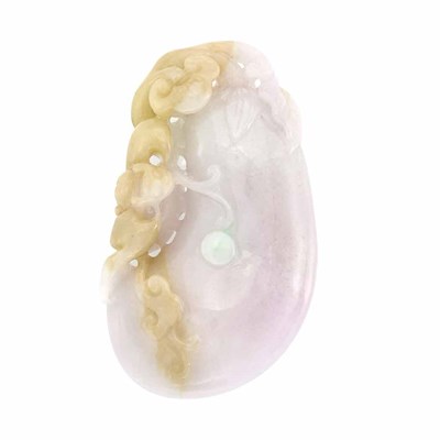 Lot 791 - Double-Sided Carved Multicolored Jade