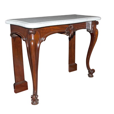 Lot 254 - Victorian Marble Top Mahogany Console Height...