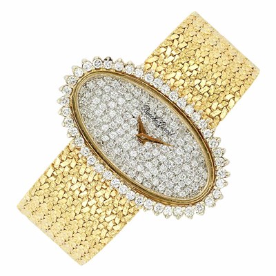 Lot 683 - Lady's Gold and Diamond Wristwatch, Bueche Girod