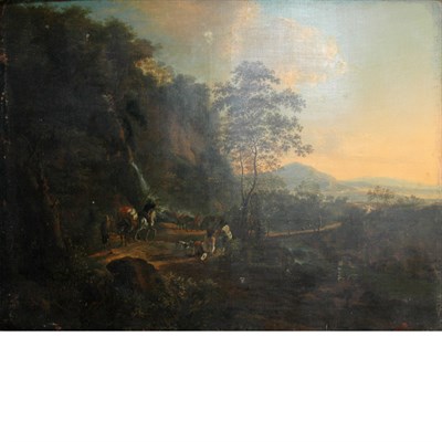 Lot 54 - Circle of Jan Both Travelers Passing a...