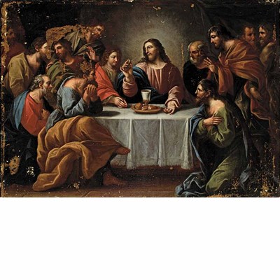 Lot 36 - Neapolitan School 18th Century The Last Supper...