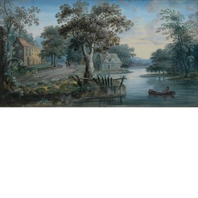 Lot 49 - English School 19th Century Cottage Beside a...