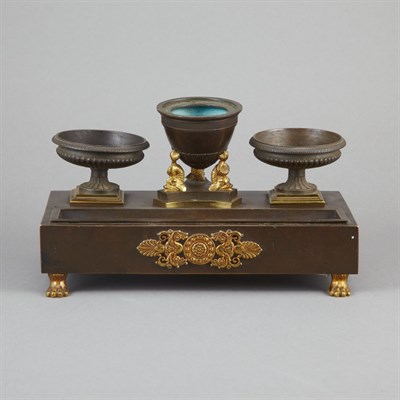 Lot 201 - Empire Style Gilt and Patinated-Bronze...