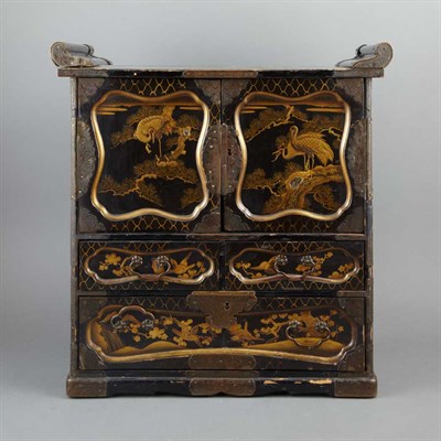 Lot 197 - Japanese Lacquered Collector's Cabinet 20th...