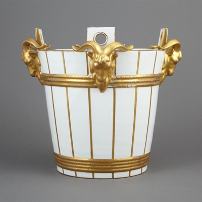 Lot 214 - Sevres Gilt Decorated Porcelain Jardiniere Of...