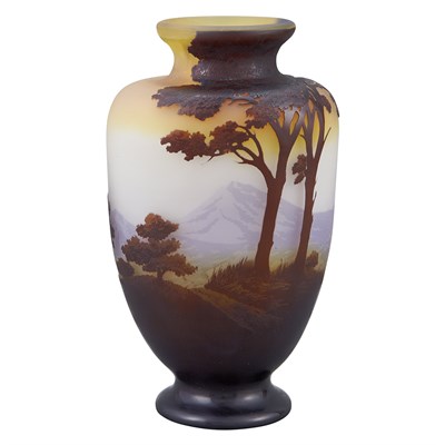 Lot 414 - Galle Acid Etched Cameo Glass Vase Circa 1900...