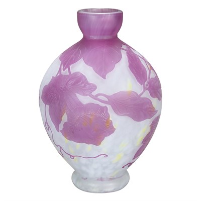 Lot 399 - Andre Delatte Acid Etched Cameo Glass Vase...