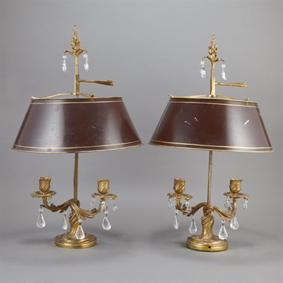 Lot 300 - Pair of Louis XV Style Gilt-Metal Bouillotte...